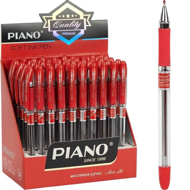 Ручка масляна Maxriter червона PIANO PT-335 KNZ