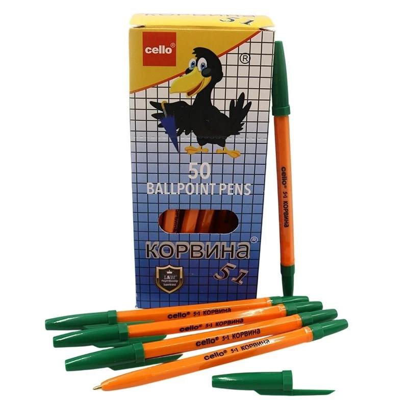 Ручка кулькова CORVINA 51 зелена KNZ