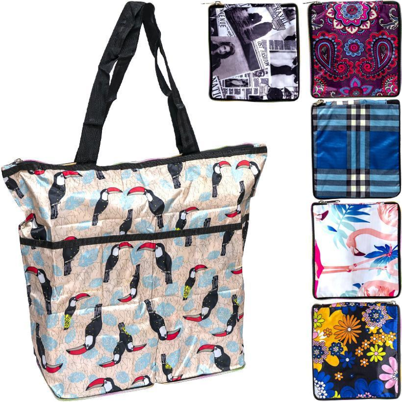 Складна шоппер сумка непромокайка з малюнком 45х40см KNZ