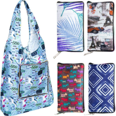 Складна шоппер сумка-гаманець непромокайка з малюнком, мала змійка 40*60см KNZ