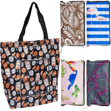 Складна шоппер сумка-гаманець непромокайка з малюнком, велика змійка 45*65см KNZ