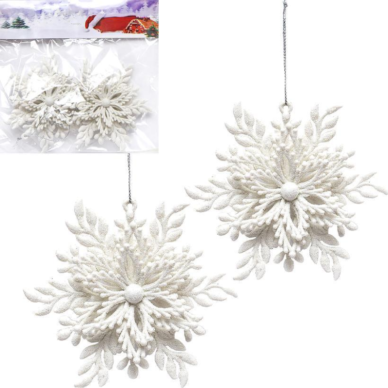 Набір ялинкових прикрас 2шт 12*12см HL22-23 KNZ Набір ялинкових прикрас 2шт 12*12см HL22-23 KNZ