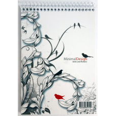 Зошит А4, верхня пружина, 50 аркушів, офсет, клітка, крейдована обкладинка м“яка “Серія Minimal“ 102021/1 KNZ