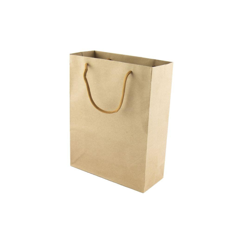 Пакет подарунковий крафт 230г 24,5х19х8см 12шт/уп Бежевий Unison 12386-1-3 KNZ