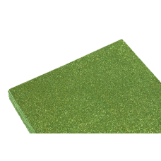 Фоаміран 1,8мм зелений з гліттером -10аркушів 7946 KNZ