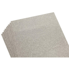 Фоаміран 2мм сріблястий з гліттером 10аркушів 7949 KNZ