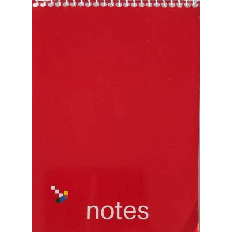 Блокнот для нотаток А5, верхня пружина, 100 аркушів офсет, клітка, крейдова обкладинка клітинка, “м“яка, “Серія Офіс“ KNZ