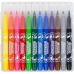 Фломастери MARCO 12 кольорів, пензлик, у пластиковому футлярі (легко змиваються) 1633-12РВ KNZ