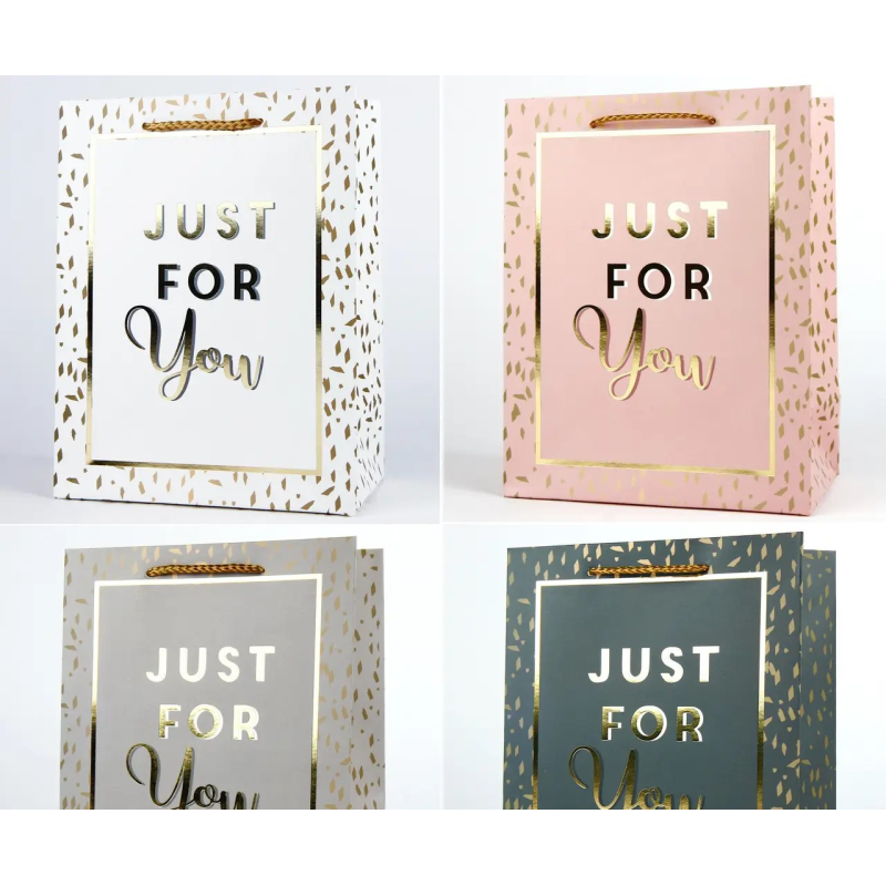 Пакет подарунковий Just for you - 4дизайни 210g 23 x 18 x 10см 12шт/уп HS-5162M/581-101M KNZ Пакет подарунковий Just for you - 4дизайни 210g 23 x 18 x 10см 12шт/уп HS-5162M/581-101M KNZ