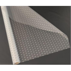 Плівка матова для квітів 0,6х10м “ГОРОХ невеликий“ срібло PMP1781 KNZ