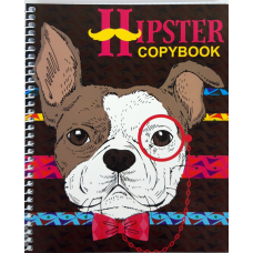 Блокнот для нотаток В5, бічна пружина, 80 листів офсет, клітка “Серія Hipster“, обкладинка м“яка Ц355036У KNZ