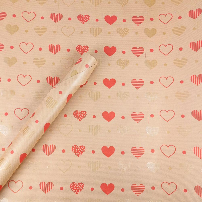 Папір пакувальний крафт-двосторонній 0,7 х 7м Пт 489.6 KNZ