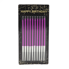 Набір свічок для торта 10 шт, ФУКСІЯ, 14 см 040557/9332 fuchsia KNZ