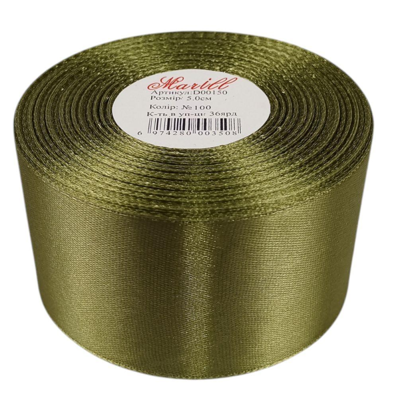 Атласна стрічка 5 см х 33 м LA5033-100 KNZ