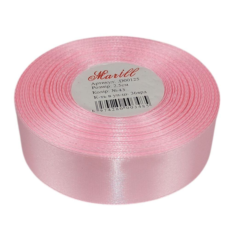 Атласна стрічка 2,5 см х 33 м LA2533-43 KNZ