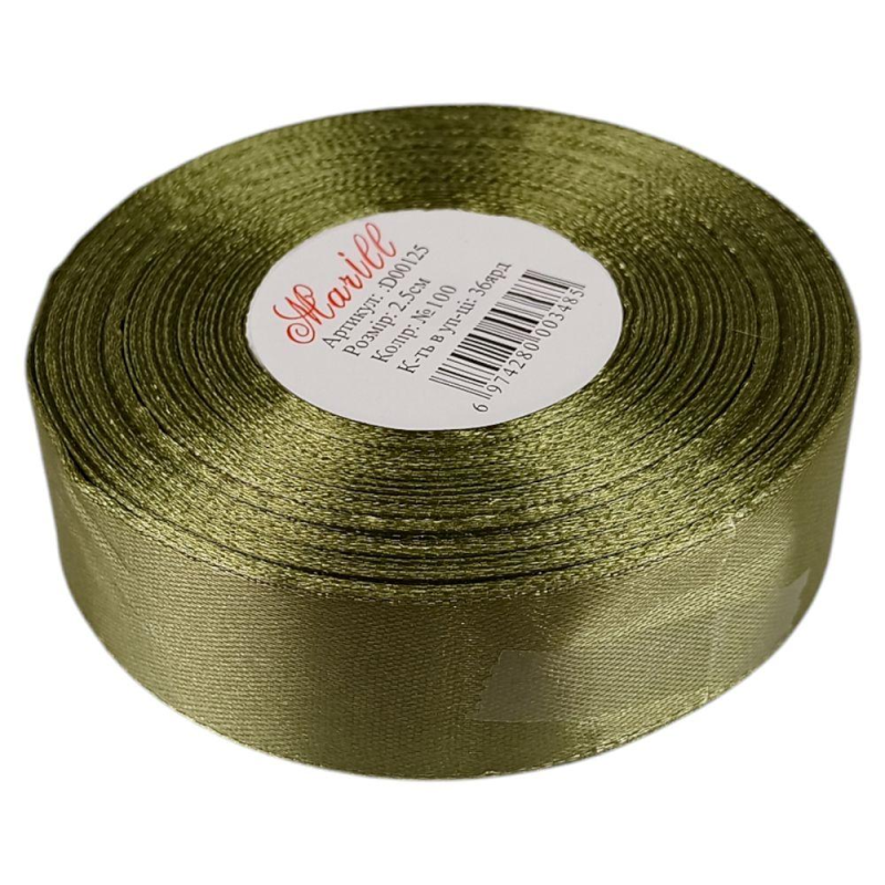 Атласна стрічка 2,5 см х 33 м LA2533-100 KNZ