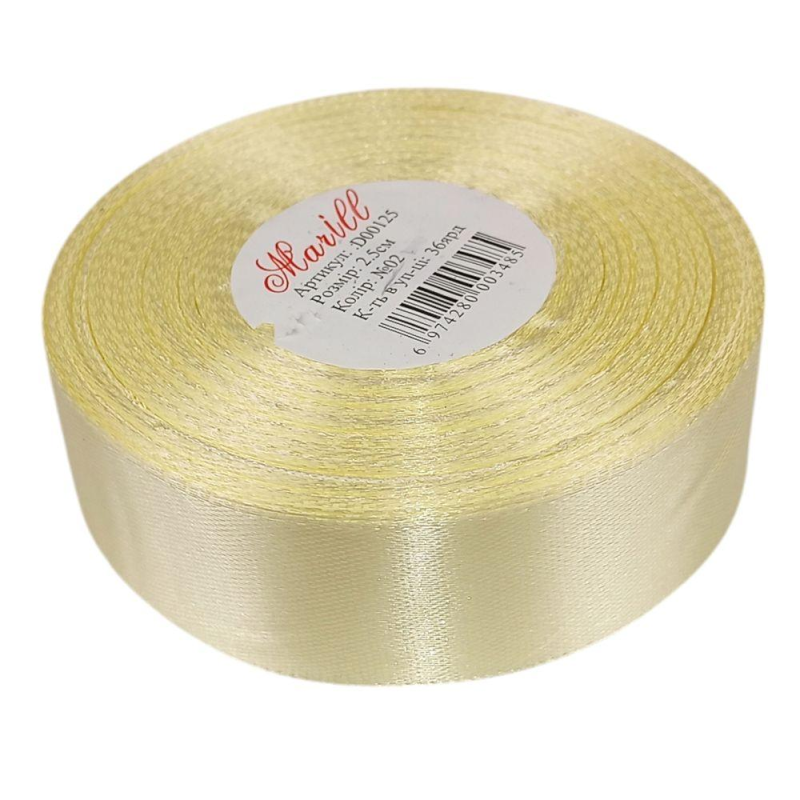 Атласна стрічка 2,5 см х 33 м LA2533-02 KNZ