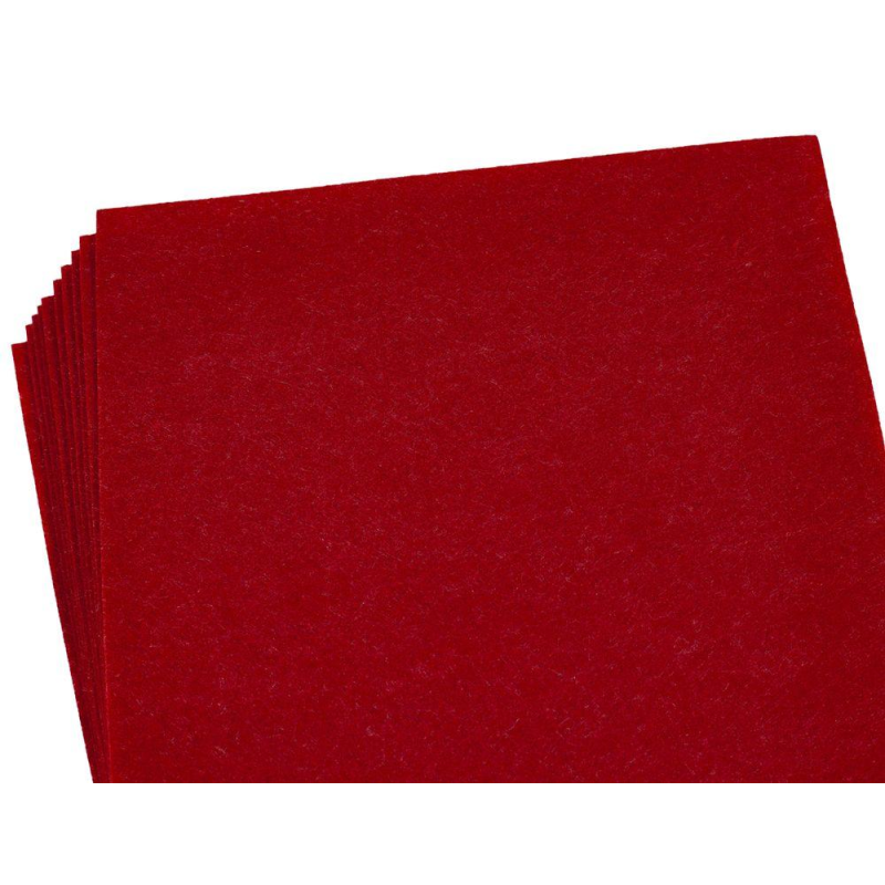Фетр 20 х 30см 1,2мм 10 листів темно-червоний Unison 170HQ-041 KNZ