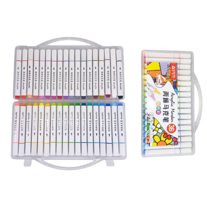 Набір акрилових скетч маркерів Aodemei 36шт 6128-36M KNZ