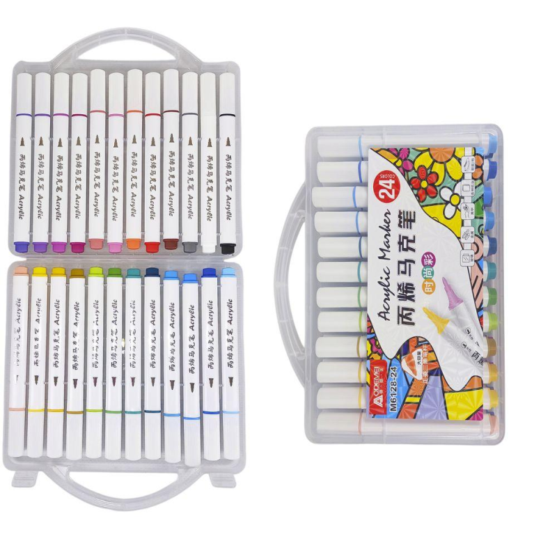 Набір акрилових скетч маркерів Aodemei 24шт 6128-24M KNZ