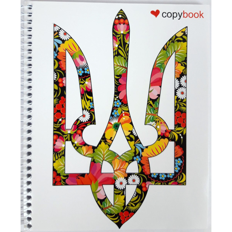 Блокнот для нотаток В5, бічна пружина, 60 листів офсет, клітка “Серія Україна“, обкладинка м“яка Ц355035У KNZ