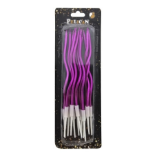 Свічки “Коктейльна 12 штук“ хром фіолетовий 861008 KNZ