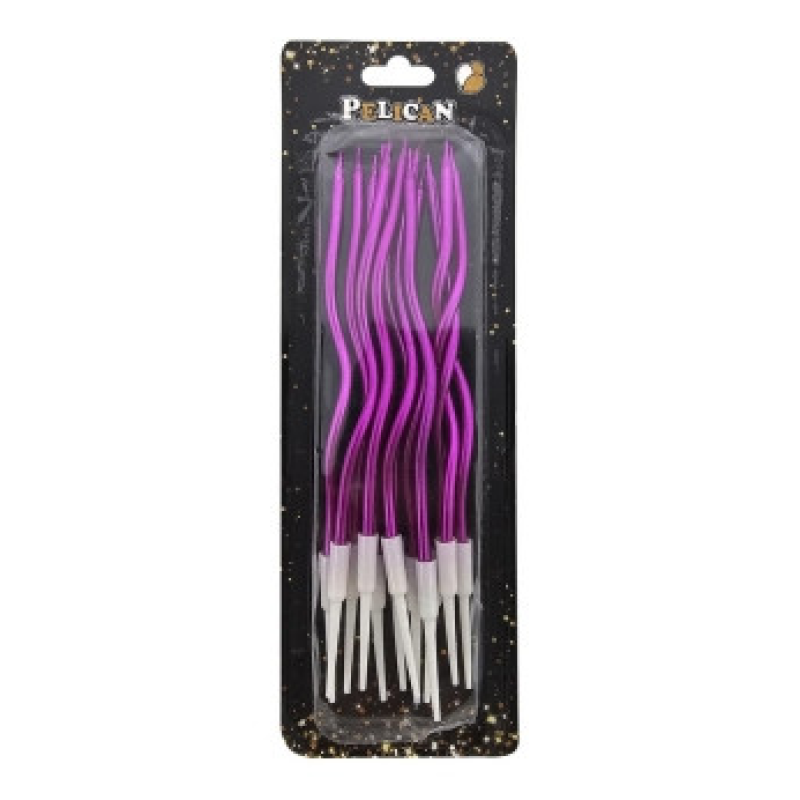 Свічки “Коктейльна 12 штук“ хром фіолетовий 861008 KNZ