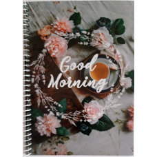 Блокнот А5, бічна пружина, 50 листів офсет, клітка, обкладинка м“яка “Серія MIX“ БН-004-МВ KNZ