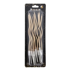 Свічки “Коктейльна 12 штук“ хром золото шампань 861001 KNZ