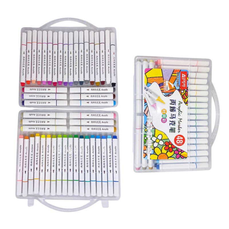 Набір акрилових скетч маркерів Aodemei 48шт 6128-48M KNZ