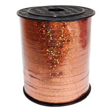 Стрічка рожеве золото голограма для букетів, подарунків, куль - 0,5см, 250yard LP05150-3 KNZ