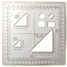 Лінійка тактична протрактор Артилерійський транспортир 12,5*12,5см KNZ