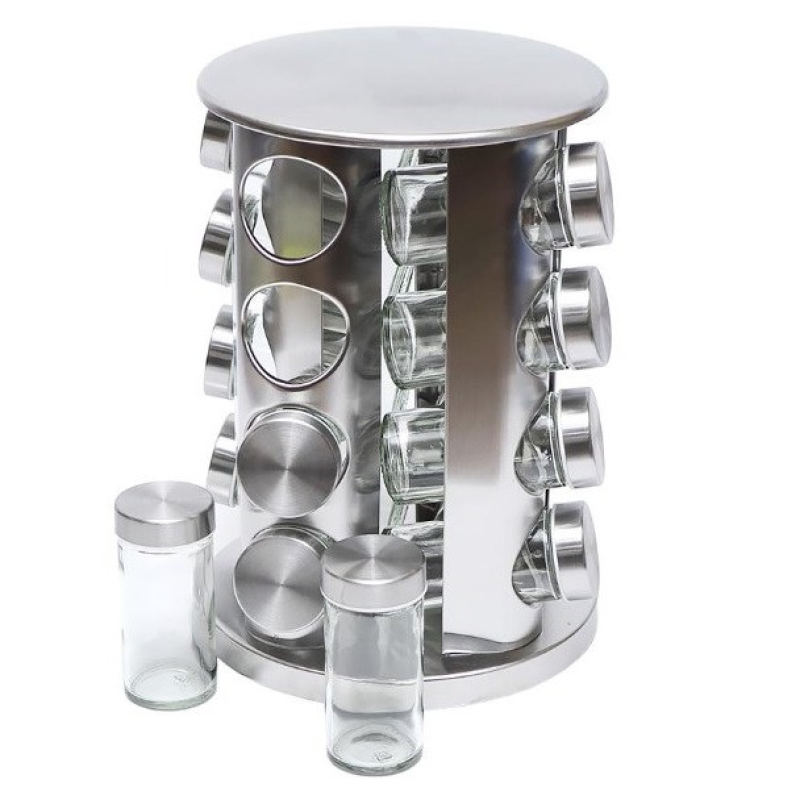 Набір баночок для спецій 16 шт на підставці, що крутиться KNZ