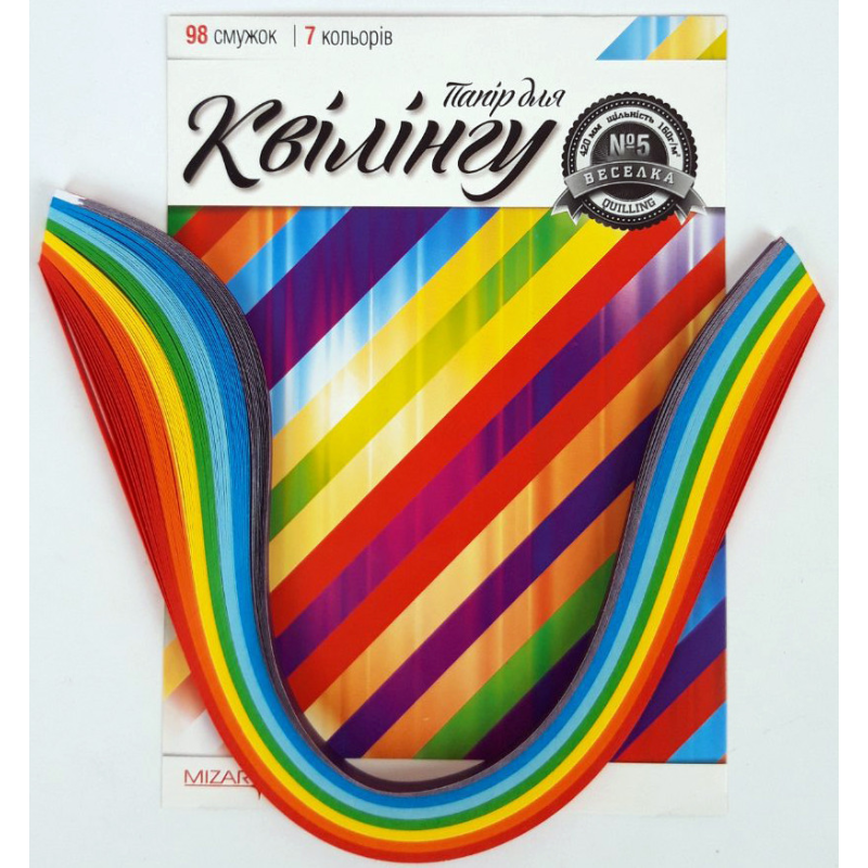 Набір для квілінгу на планшеті №5 “Серія Веселка“ 420 мм, 160гр/м2 для творчості НТ-005-МВ/Ц436010У KNZ