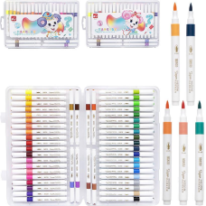 Набір маркерів-пензлів для малювання 48 кольорів у пластиковому боксі 261-48 KNZ