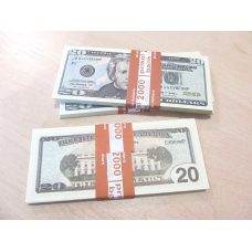 Пачка грошей (сувенір) 011 Долари “20“ KNZ