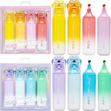 Набір текстовиділювачів 4 кольори “Котяча лапка“ 12019-H KNZ