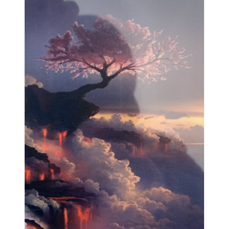 Картина за номерами “Сакура на скелі“ 40*50 см, OPP, фарба-акрил, кисть — 3 шт Різнобарвний Unison (5231Y_O) KNZ Картина за номерами “Сакура на скелі“ 40*50 см, OPP, фарба-акрил, кисть — 3 шт Різнобарвний Unison (5231Y_O) KNZ