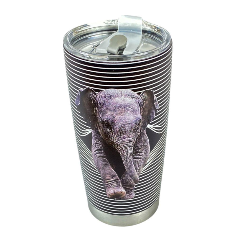 Термосклянка металева 590 мл “Слон-3D“ з кришкою (590-2) KNZ