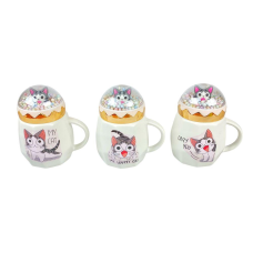 Термочашка керамічна 430 мл “Карики-К“ 4 різновиди (7501-4) KNZ