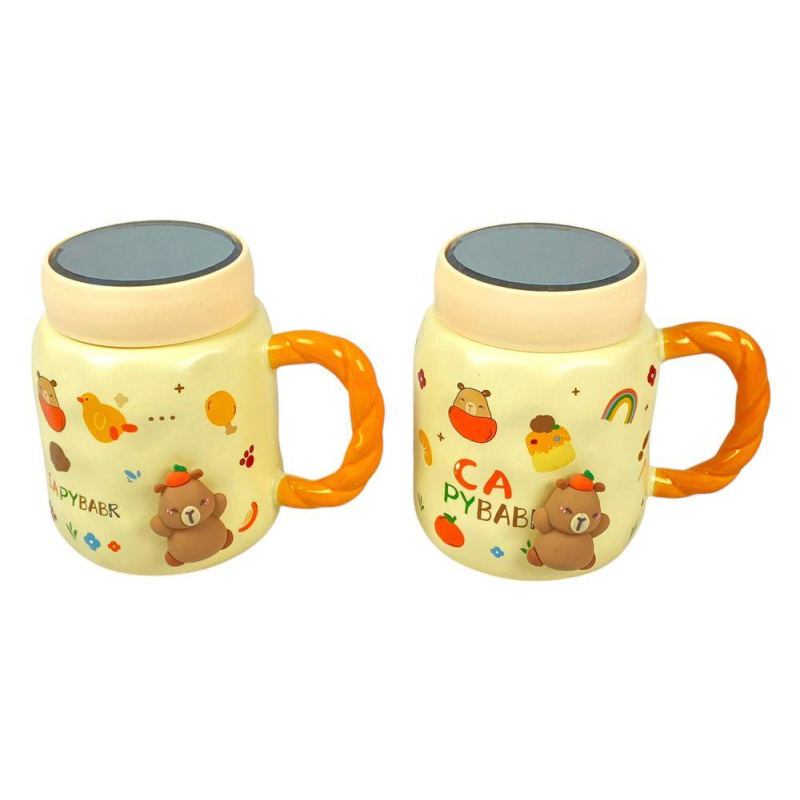 Термочашка керамічна 460 мл “Капібара“ 4 різновиди (456-6) KNZ