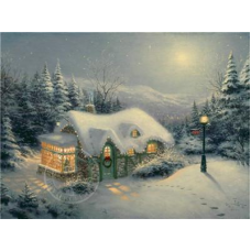 Картина за номерами “Новорічний будиночок“ 40*50 см, фарби-акрил, кисть — 3 шт (RA3771) KNZ