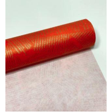 Крафт папір червоний “газета“ золотий шрифт Червоний Unison (Пт 415.9) KNZ