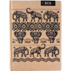 Блокнот А6, Еко папір - 96 листів, тверда обкладинка клітинка БН-022-МВ KNZ