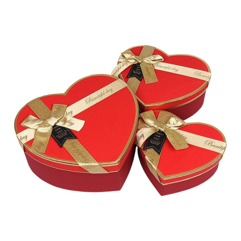 Коробка подарункова серце, 18 х 17 х 7,5 см (10237-red No2) KNZ Коробка подарункова серце, 18 х 17 х 7,5 см (10237-red No2) KNZ