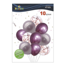 Набір з 10 латексних кульок “Вишуканий рожевий“ хром, Pelican (837408) KNZ