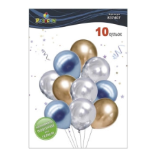 Набір з 10 латексних кульок “Блиск моря“ хром, Pelican (837407) KNZ