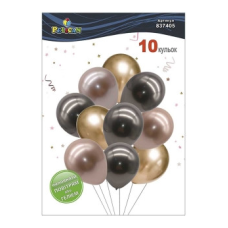 Набір з 10 латексних кульок “Бронзове сяйво“ хром, Pelican (837405) KNZ