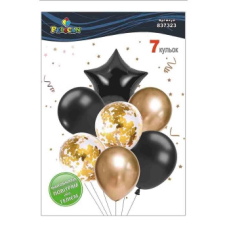 Набір із 7 куль “Зірка, чорно-золотий мікс“ Pelican (837323) KNZ