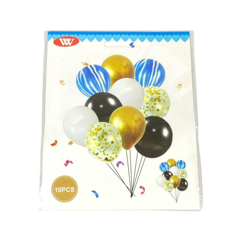 Набір із 10 куль, мікс кольорів (QQTZ-01-blue-1) KNZ